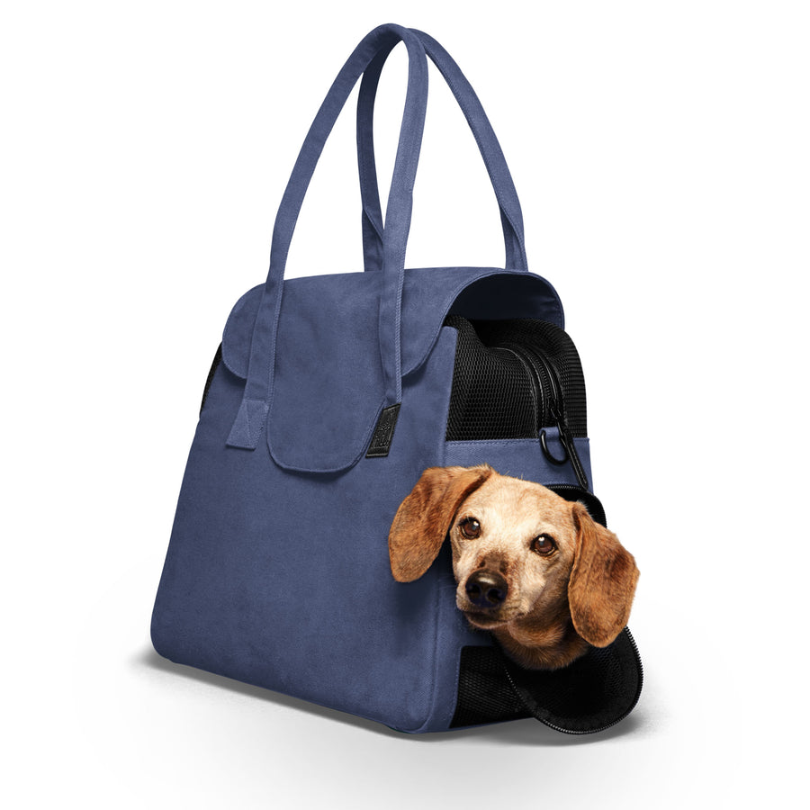 DJANGO Dog Carrier Bag - Waxed Canvas and Leather Soft-Sided Pet Trave –  KOL PET